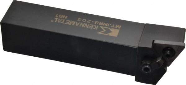 Kennametal - MTJN, Right Hand Cut, 3° Lead Angle, 1-1/4" Shank Height x 1-1/4" Shank Width, Negative Rake Indexable Turning Toolholder - 6" OAL, TN..54. Insert Compatibility, Series Kenloc - USA Tool & Supply