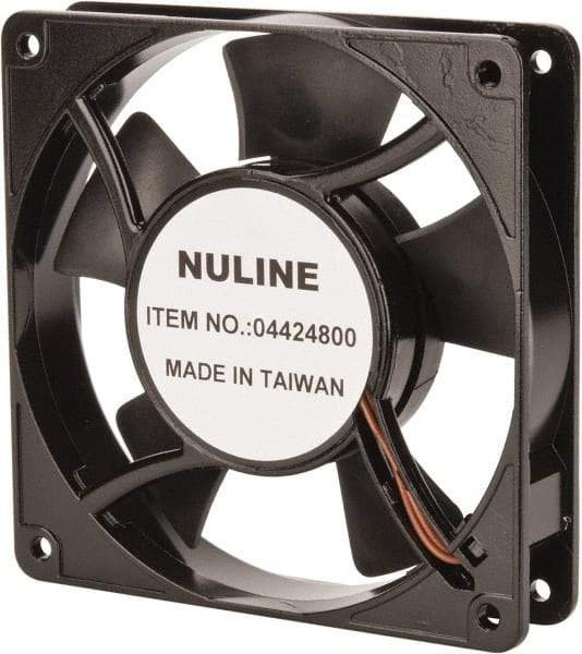 Value Collection - 115 Volts, AC, 81 CFM, Square Tube Axial Fan - 0.15 Amp Rating, 2,600 to 3,600 RPM, 4.7" High x 4.7" Wide x 1" Deep - USA Tool & Supply