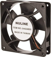 Value Collection - 115 Volts, AC, 81 CFM, Square Tube Axial Fan - 0.15 Amp Rating, 2,600 to 3,600 RPM, 4.7" High x 4.7" Wide x 1" Deep - USA Tool & Supply