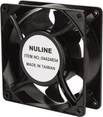 Value Collection - 230 Volts, AC, 105 CFM, Square Tube Axial Fan - 0.12 Amp Rating, 2,600 to 3,100 RPM, 4.7" High x 4.7" Wide x 1-1/2" Deep - USA Tool & Supply