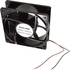 Value Collection - 12 Volts, DC, 145 CFM, Square Tube Axial Fan - 1.1 Amp Rating, 2,600 to 2,900 RPM, 4.7" High x 4.7" Wide x 1-1/2" Deep - USA Tool & Supply