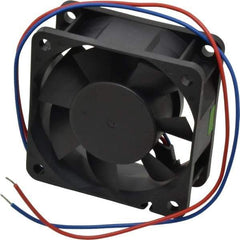 Value Collection - 12 Volts, DC, 20 CFM, Square Tube Axial Fan - 0.13 Amp Rating, 3,500 to 3,800 RPM, 2.36" High x 2.36" Wide x 1" Deep - USA Tool & Supply