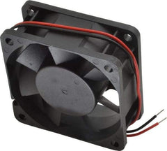 Value Collection - 24 Volts, DC, 20 CFM, Square Tube Axial Fan - 0.12 Amp Rating, 3,500 to 3,800 RPM, 2.36" High x 2.36" Wide x 1" Deep - USA Tool & Supply