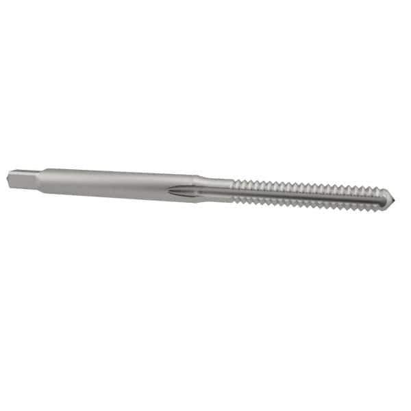 Interstate - #5-40 UNC 2B/3B 3 Flute Bright Finish High Speed Steel Straight Flute Standard Hand Tap - Plug, Right Hand Thread, 1-15/16" OAL, 5/8" Thread Length, H2 Limit, Oversize - USA Tool & Supply