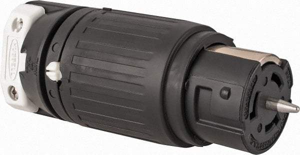 Hubbell Wiring Device-Kellems - 125/250 VAC, 50 Amp, NonNEMA Configuration, Industrial Grade, Self Grounding Connector - 1 Phase, 3 Poles, IP20, 0.83 to 1-1/4 Inch Cord Diameter - USA Tool & Supply