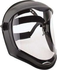 Uvex - Acrylonitrile Butadiene Styrene (ABS) Black Ratchet Adjustment, Face Shield & Headgear Set - 14-1/4" Wide x 9-3/8" High, Uncoated, Clear Window - USA Tool & Supply