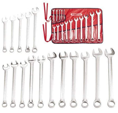 Proto - 31 Piece, 5/16" to 2-1/2", 12 Point Combination Wrench Set - Inch Measurement Standard, Satin Finish, Comes in Nylon Roll - USA Tool & Supply