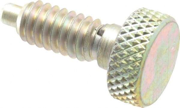 Gibraltar - 1/4-20, 1/2" Thread Length, 0.123" Max Plunger Diam, 1 Lb Init to 4 Lb Final End Force, Knob Handle Plunger - Knurled Knob, 0.79" Body Length, 1/2" Length Under Head/Shoulder, 1/8" Plunger Projection - USA Tool & Supply