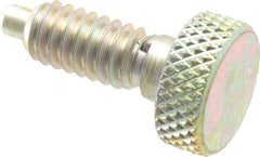 Gibraltar - 1/4-20, 1/2" Thread Length, 0.123" Max Plunger Diam, 1 Lb Init to 4 Lb Final End Force, Knob Handle Plunger - Knurled Knob, 0.79" Body Length, 1/2" Length Under Head/Shoulder, 1/8" Plunger Projection - USA Tool & Supply