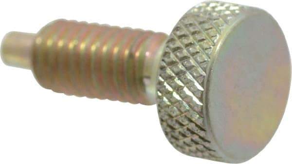 Gibraltar - 5/16-18, 5/8" Thread Length, 0.154" Max Plunger Diam, 1 Lb Init to 6 Lb Final End Force, Knob Handle Plunger - Knurled Knob, 0.76" Body Length, 5/8" Length Under Head/Shoulder, 3/16" Plunger Projection - USA Tool & Supply