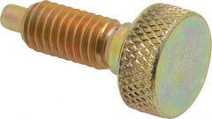 Gibraltar - 3/8-16, 3/4" Thread Length, 0.185" Max Plunger Diam, 1 Lb Init to 8 Lb Final End Force, Knob Handle Plunger - Knurled Knob, 0.94" Body Length, 3/4" Length Under Head/Shoulder, 0.218" Plunger Projection - USA Tool & Supply