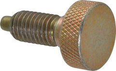 Gibraltar - 1/2-13, 7/8" Thread Length, 1/4" Max Plunger Diam, 1 Lb Init to 10 Lb Final End Force, Knob Handle Plunger - Knurled Knob, 1.13" Body Length, 7/8" Length Under Head/Shoulder, 1/4" Plunger Projection - USA Tool & Supply