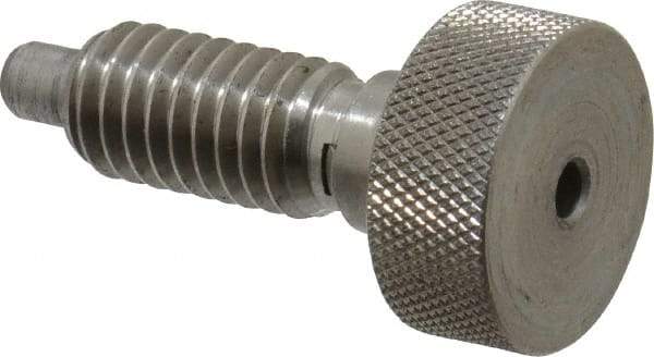 Gibraltar - 3/8-16, 3/4" Thread Length, 0.185" Max Plunger Diam, 1 Lb Init to 8 Lb Final End Force, Knob Handle Plunger - Knurled Knob, 0.94" Body Length, 3/4" Length Under Head/Shoulder, 0.218" Plunger Projection - USA Tool & Supply