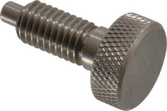 Gibraltar - 1/2-13, 7/8" Thread Length, 1/4" Max Plunger Diam, 1 Lb Init to 10 Lb Final End Force, Knob Handle Plunger - Knurled Knob, 1.13" Body Length, 7/8" Length Under Head/Shoulder, 1/4" Plunger Projection - USA Tool & Supply