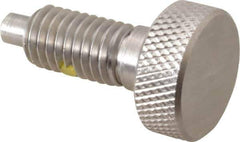 Gibraltar - 1/2-13, 7/8" Thread Length, 1/4" Max Plunger Diam, 1 Lb Init to 10 Lb Final End Force, Knob Handle Plunger - Knurled Knob, 1.13" Body Length, 7/8" Length Under Head/Shoulder, 1/4" Plunger Projection - USA Tool & Supply