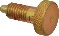 Gibraltar - 1/2-13, 0.65" Thread Length, 1/4 to 1/4" Max Plunger Diam, 0.5 Lb Init to 4 Lb Final End Force, Locking Knob Handle Plunger - Knurled Knob, 0.9" Length Under Head/Shoulder, 1/4" Plunger Projection - USA Tool & Supply