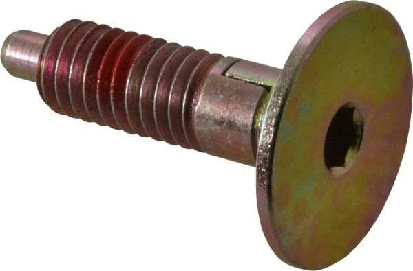 Gibraltar - 3/8-16, 3/4" Thread Length, 0.185" Max Plunger Diam, 1 Lb Init to 8 Lb Final End Force, Locking Knob Handle Plunger - Countersunk Knob, 0.22" Plunger Projection - USA Tool & Supply