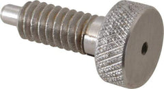 Gibraltar - 1/4-20, 0.4" Thread Length, 0.123 to 1/8" Max Plunger Diam, 0.5 Lb Init to 2 Lb Final End Force, Locking Knob Handle Plunger - Knurled Knob, 0.53" Length Under Head/Shoulder, 1/8" Plunger Projection - USA Tool & Supply