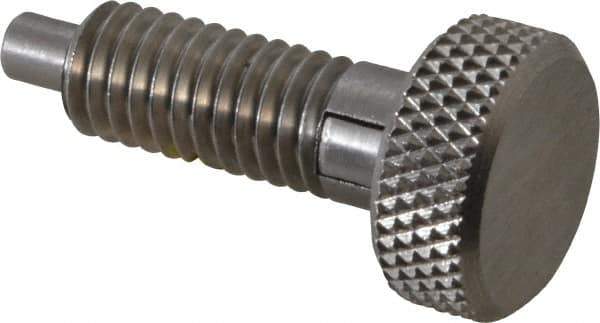Gibraltar - 3/8-16, 3/4" Thread Length, 0.185 to 0.186" Max Plunger Diam, 0.5 Lb Init to 3 Lb Final End Force, Locking Knob Handle Plunger - Knurled Knob, 0.97" Length Under Head/Shoulder, 0.22" Plunger Projection - USA Tool & Supply