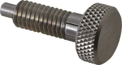 Gibraltar - 3/8-16, 3/4" Thread Length, 0.185 to 0.186" Max Plunger Diam, 0.5 Lb Init to 3 Lb Final End Force, Locking Knob Handle Plunger - Knurled Knob, 0.97" Length Under Head/Shoulder, 0.22" Plunger Projection - USA Tool & Supply