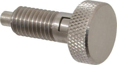 Gibraltar - 1/2-13, 0.65" Thread Length, 1/4 to 1/4" Max Plunger Diam, 0.5 Lb Init to 4 Lb Final End Force, Locking Knob Handle Plunger - Knurled Knob, 0.9" Length Under Head/Shoulder, 1/4" Plunger Projection - USA Tool & Supply