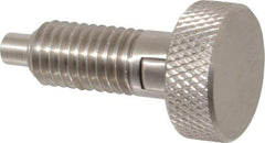 Gibraltar - 1/2-13, 0.65" Thread Length, 1/4 to 1/4" Max Plunger Diam, 0.5 Lb Init to 4 Lb Final End Force, Locking Knob Handle Plunger - Knurled Knob, 0.9" Length Under Head/Shoulder, 1/4" Plunger Projection - USA Tool & Supply
