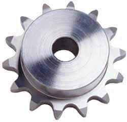 U.S. Tsubaki - 13 Teeth, 3/8" Chain Pitch, Chain Size 35, Plain Bore Sprocket - 1/2" Bore Diam, 1.567" Pitch Diam, 1-3/4" Outside Diam - USA Tool & Supply