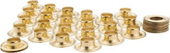 General - 1/2" ID, 1/2" Length Under Flange, Brass Grommet - Uncoated Grommet, Uncoated Washer - USA Tool & Supply