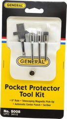 General - 4 Piece Pocket Tool Set - Steel - USA Tool & Supply