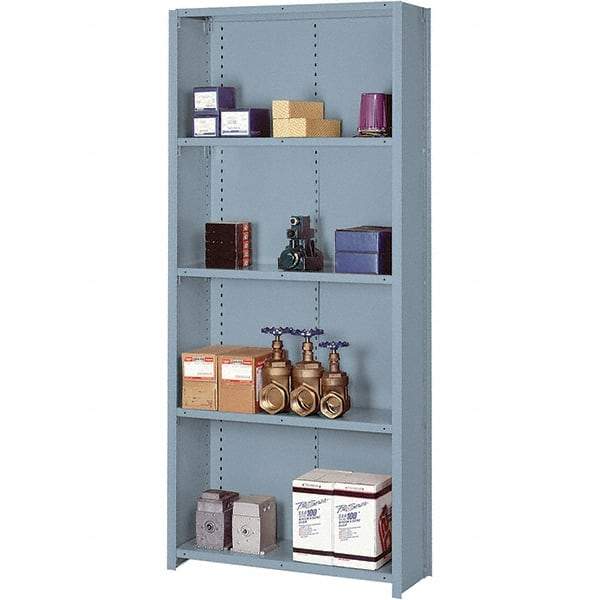Lyon - 5 Shelf, 900 Lb. Capacity, Closed Shelving Starter Unit - 36 Inch Wide x 18 Inch Deep x 84 Inch High, Gray - USA Tool & Supply
