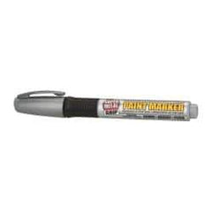 Super Met-Al - Metallic Silver Paint Marker - Fiber Tip, Oil Based - USA Tool & Supply