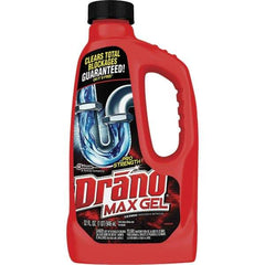 Drano - 32 oz Gel Drain Cleaner - Unscented, Bottle - USA Tool & Supply