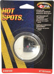 Value Collection - Automotive Round Convex Blind Spot Stick-On Mirror - Stainless Steel, 2" Mirror Diam - USA Tool & Supply