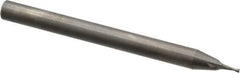 RobbJack - 0.023", 0.0345" LOC, 1/8" Shank Diam, 1-1/2" OAL, 2 Flute, Solid Carbide Square End Mill - Single End, Uncoated, Spiral Flute, 30° Helix, Centercutting, Right Hand Cut, Right Hand Flute, Series SS-2 - USA Tool & Supply