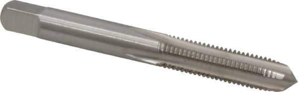 Interstate - 5/16-24 UNF 3B 4 Flute Bright Finish High Speed Steel Straight Flute Standard Hand Tap - Plug, Right Hand Thread, 2-23/32" OAL, 1" Thread Length, H3 Limit, Oversize - USA Tool & Supply