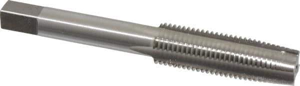 Interstate - 7/16-20 UNF 4 Flute Bright Finish High Speed Steel Straight Flute Standard Hand Tap - Taper, Right Hand Thread, 3-5/32" OAL, 1-7/16" Thread Length, H3 Limit, Oversize - Exact Industrial Supply