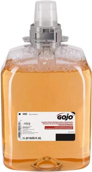 GOJO - 2 L Dispenser Refill Foam Hand Cleaner - Antibacterial, Orange (Color), Orange Blossom Scent - USA Tool & Supply