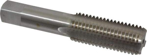Interstate - 1-8 UNC 3B 4 Flute Bright Finish High Speed Steel Straight Flute Standard Hand Tap - Bottoming, Right Hand Thread, 5-1/8" OAL, 2-1/2" Thread Length, H4 Limit, Oversize - Exact Industrial Supply
