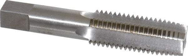 Interstate - 1-8 UNC 3B 4 Flute Bright Finish High Speed Steel Straight Flute Standard Hand Tap - Taper, Right Hand Thread, 5-1/8" OAL, 2-1/2" Thread Length, H4 Limit, Oversize - Exact Industrial Supply
