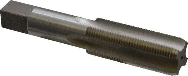 Interstate - 1-14 UNS 3B 4 Flute Bright Finish High Speed Steel Straight Flute Standard Hand Tap - Bottoming, Right Hand Thread, 5-1/8" OAL, 2-1/2" Thread Length, H4 Limit, Oversize - Exact Industrial Supply