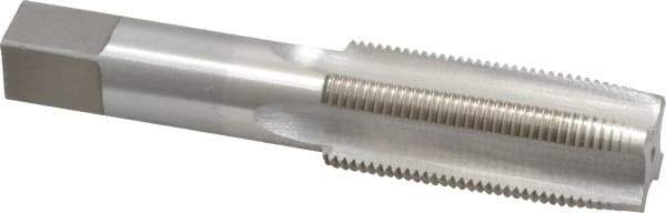 Interstate - 1-14 UNS 3B 4 Flute Bright Finish High Speed Steel Straight Flute Standard Hand Tap - Taper, Right Hand Thread, 5-1/8" OAL, 2-1/2" Thread Length, H4 Limit, Oversize - Exact Industrial Supply