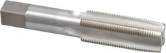 Interstate - 1-14 UNS 3B 4 Flute Bright Finish High Speed Steel Straight Flute Standard Hand Tap - Taper, Right Hand Thread, 5-1/8" OAL, 2-1/2" Thread Length, H4 Limit, Oversize - Exact Industrial Supply
