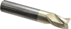 Accupro - 5/8", 3/4" LOC, 5/8" Shank Diam, 3-1/2" OAL, 3 Flute, Solid Carbide Square End Mill - Single End, ZrN Finish, Spiral Flute, Variable° Helix, Centercutting, Right Hand Cut, Right Hand Flute - USA Tool & Supply
