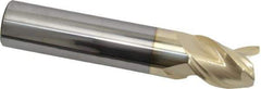 Accupro - 3/4", 1" LOC, 3/4" Shank Diam, 4" OAL, 3 Flute, Solid Carbide Square End Mill - Single End, ZrN Finish, Spiral Flute, Variable° Helix, Centercutting, Right Hand Cut, Right Hand Flute - USA Tool & Supply