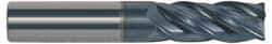Accupro - 5/8", 3/4" LOC, 5/8" Shank Diam, 3" OAL, 4 Flute, Solid Carbide Square End Mill - Single End, nACRo Finish, Spiral Flute, Variable° Helix, Centercutting, Right Hand Cut, Right Hand Flute - USA Tool & Supply