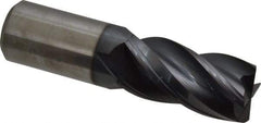 Accupro - 1", 4 Flute, Single End, Solid Carbide, Corner Chamfer End Mill - 4" OAL, Right Hand Flute, 2" LOC, Right Hand Cut - USA Tool & Supply