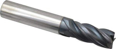 Accupro - 7/16", 4 Flute, Single End, Solid Carbide, Corner Chamfer End Mill - 2-3/4" OAL, Right Hand Flute, 1" LOC, Right Hand Cut - USA Tool & Supply
