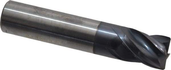 Accupro - 1/2", 4 Flute, Single End, Solid Carbide, Corner Chamfer End Mill - 2-1/2" OAL, Right Hand Flute, 5/8" LOC, Right Hand Cut - USA Tool & Supply
