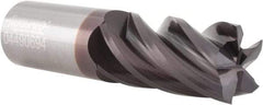 Accupro - 7/16", 2" LOC, 7/16" Shank Diam, 4" OAL, 5 Flute, Solid Carbide Square End Mill - Single End, AlTiN Finish, Spiral Flute, Variable° Helix, Centercutting, Right Hand Cut, Right Hand Flute - USA Tool & Supply