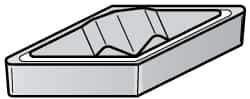 Kennametal - VBMR221, KT315 Grade Cermet Profiling Insert - TiN/TiCN/TiN Finish, 35° Incl Angle, Diamond, 0.4358" Side Length, 1/8" Thick, 1/64" Corner Radius, 1/4" Inscribed Circle - USA Tool & Supply